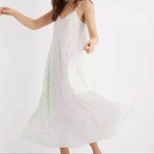 Aerie White & Silver Maxi Dress - S